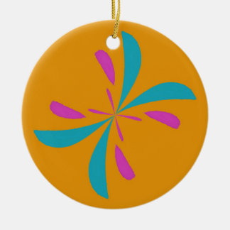 Simple Abstract Butterfly Flight Pattern Ceramic Ornament