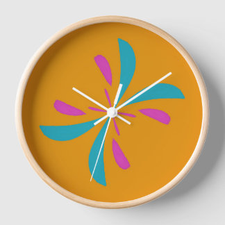 Simple Abstract Butterfly Flight Pattern Clock