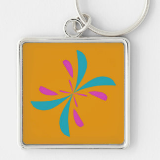 Simple Abstract Butterfly Flight Pattern Key Ring