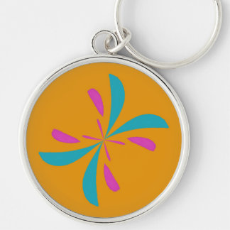 Simple Abstract Butterfly Flight Pattern Key Ring