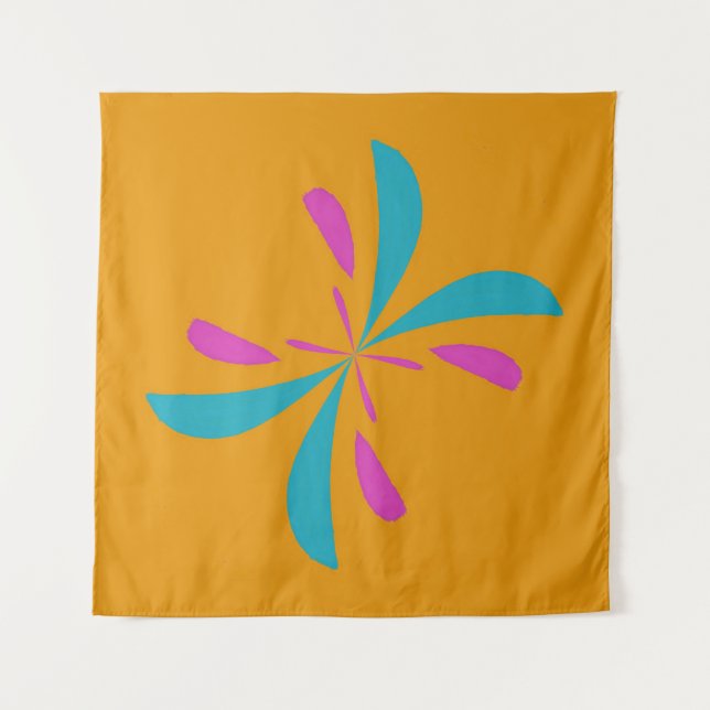 Simple Abstract Butterfly Flight Pattern Tapestry (Front)