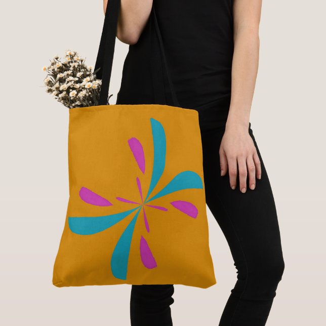 Simple Abstract Butterfly Flight Pattern Tote Bag (Close Up)