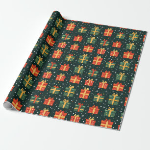 Simple Abstract Christmas Presents Wrapping Paper