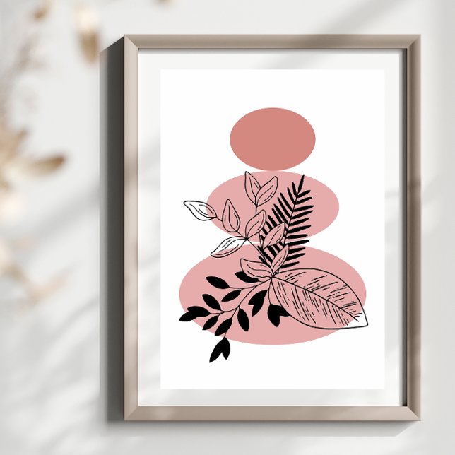 Simple Abstract Minimal Boho Style Floral Flowers Poster (Creator Uploaded)