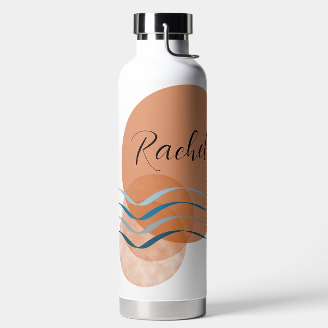 Simple Abstract Script Water Bottle (Left)