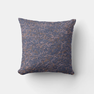 Simple Abstract Thread Art Blue Pattern Cushion
