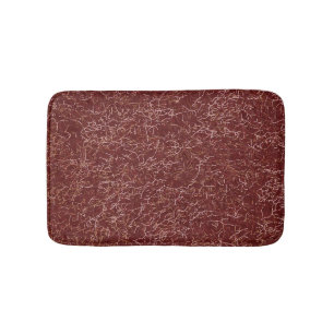 Simple Abstract Thread Art Red Pattern Bath Mat