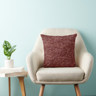 Simple Abstract Thread Art Red Pattern Cushion