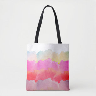 Simple Abstract Watercolor Design Tote Bag
