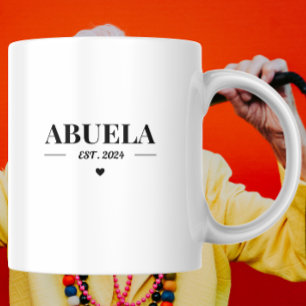 Simple Abuela Established Year 2024 Personalised Coffee Mug