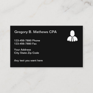 Simple Accountant CPA Business Cards
