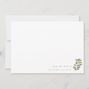 Simple Acorns & Leaves Fall Personalised Card
