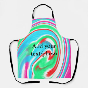 Simple acrylic pour marble add your text name cust apron