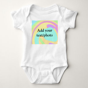 Simple acrylic pour marble add your text name cust baby bodysuit
