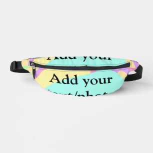 Simple acrylic pour marble add your text name cust bum bags