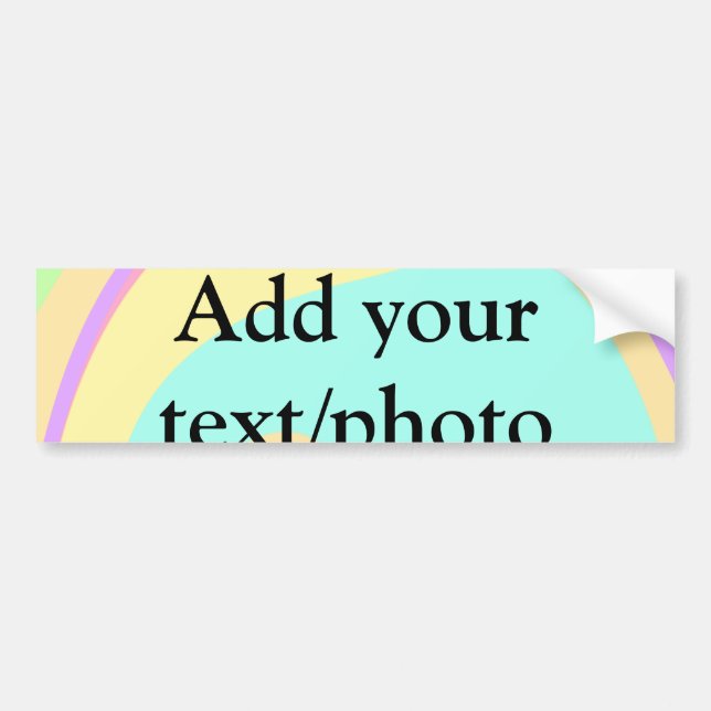 Simple acrylic pour marble add your text name cust bumper sticker (Front)