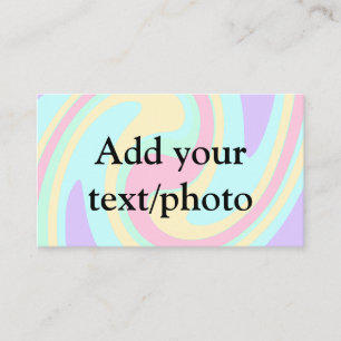 Simple acrylic pour marble add your text name cust business card