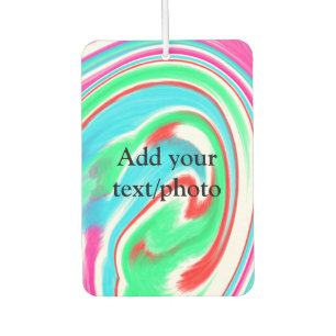 Simple acrylic pour marble add your text name cust car air freshener