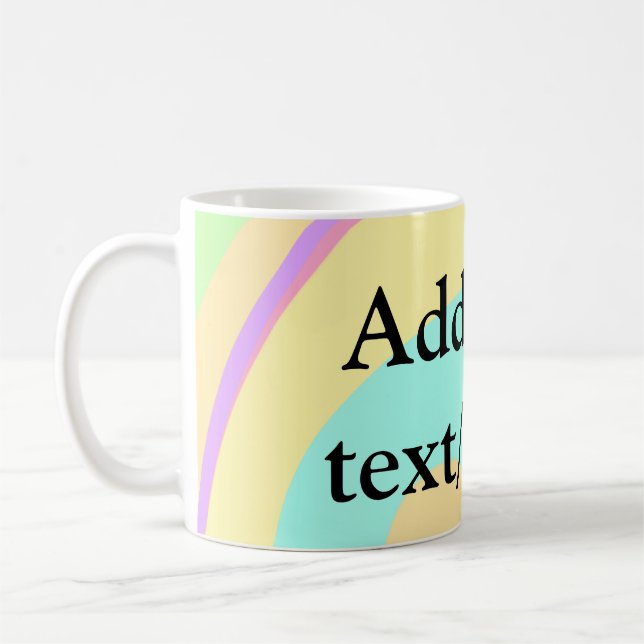 Simple acrylic pour marble add your text name cust coffee mug (Left)
