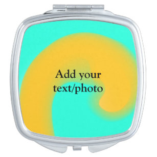 Simple acrylic pour marble add your text name cust compact mirror