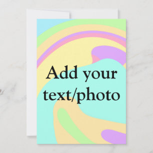 Simple acrylic pour marble add your text name cust invitation