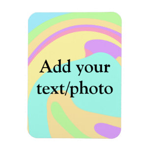 Simple acrylic pour marble add your text name cust magnet