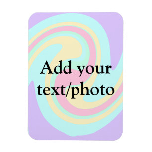 Simple acrylic pour marble add your text name cust magnet