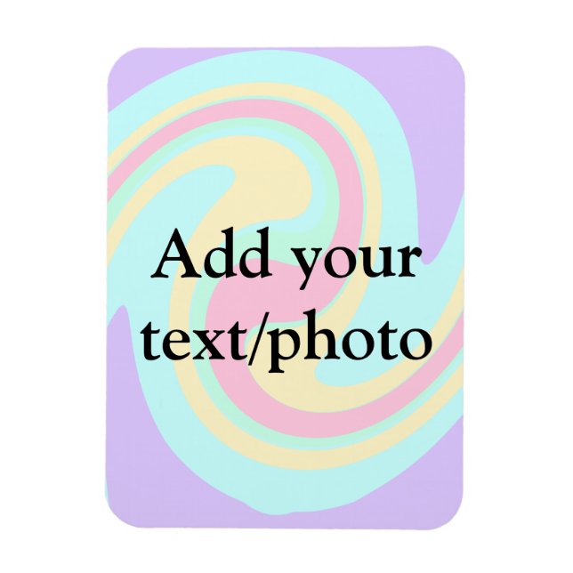 Simple acrylic pour marble add your text name cust magnet (Vertical)