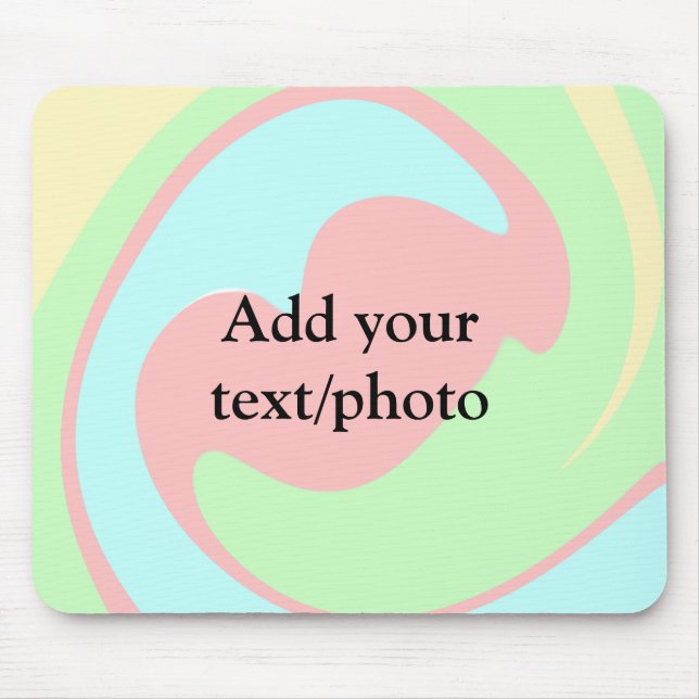 Simple acrylic pour marble add your text name cust mouse pad (Front)