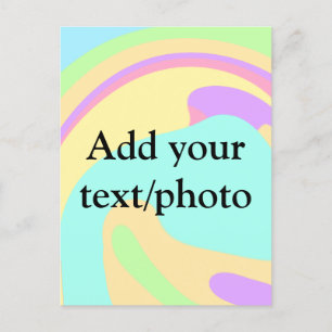Simple acrylic pour marble add your text name cust postcard