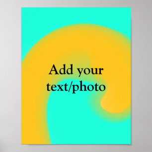 Simple acrylic pour marble add your text name cust poster