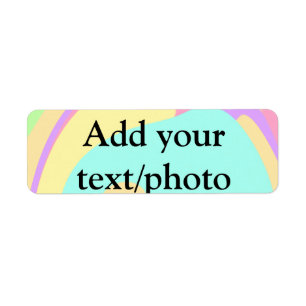 Simple acrylic pour marble add your text name cust return address label