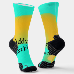Simple acrylic pour marble add your text name cust socks