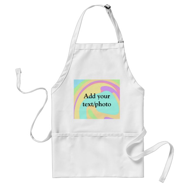 Simple acrylic pour marble add your text name cust standard apron (Front)