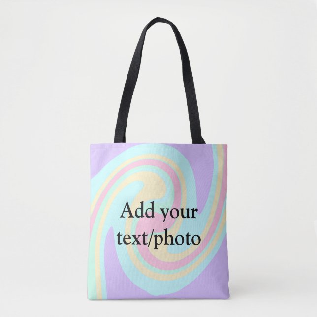 Simple acrylic pour marble add your text name cust tote bag (Front)