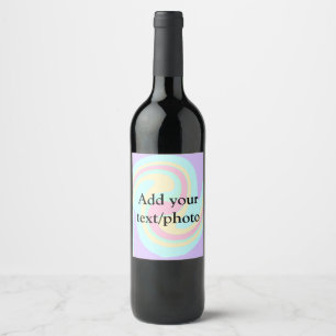Simple acrylic pour marble add your text name cust wine label