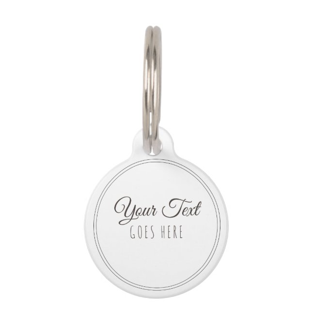 Simple add text pet tag (Front)