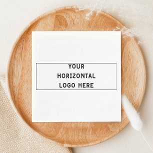 Simple Add Your Horizontal Logo 3:1 Ratio Custom Napkin