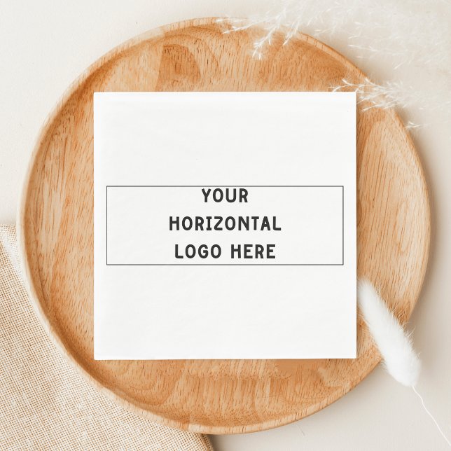 Simple Add Your Horizontal Logo 3:1 Ratio Custom Napkin (Creator Uploaded)