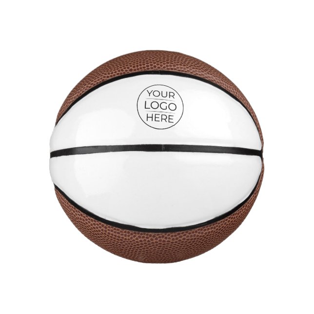 Simple Add Your Logo Business Mini Basketball (Front)