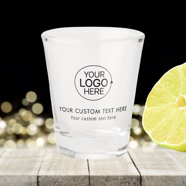 Simple Add Your Logo Clean Typography  Shot Glass (Simple Add Your Logo Clean Typography Shot Glass)