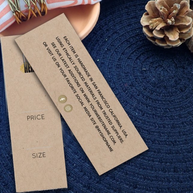 Simple Add Your Logo  Kraft Clothing Price tag (Creator Uploaded)