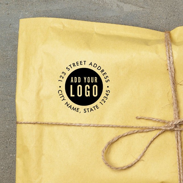 Simple Add Your Logo Return Address Self-inking Stamp (Creator Uploaded)