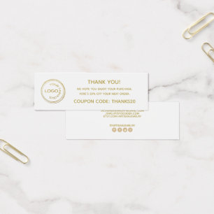 Simple Add Your Logo Thank You Package Insert