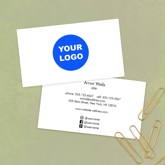 Simple Add Your Logo with Social Media Icons (Creator Uploaded)