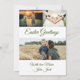 simple add your photo collage text easter card