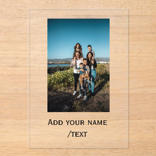simple add your photo text family holiday kids par acrylic invitations