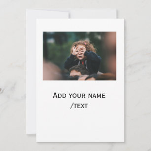 simple add your photo text kids funny holidays fam invitation