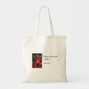 simple Add your photo text memorial keepsake Tote Bag