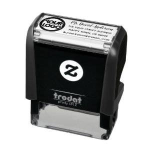 Simple Address Email Business Logo Self-inking Stamp